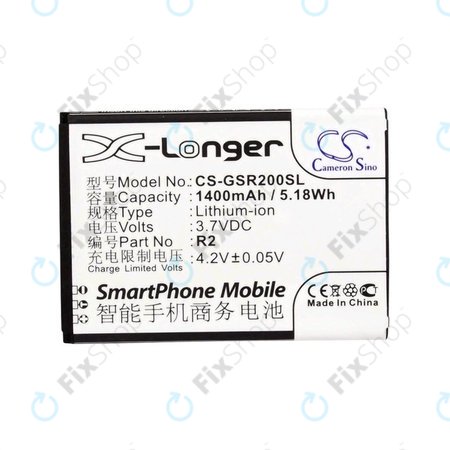 Batterie pour Gigabyte Gsmart Roma, R2, Li-ion, 3.7V, 1400mAh, HQ