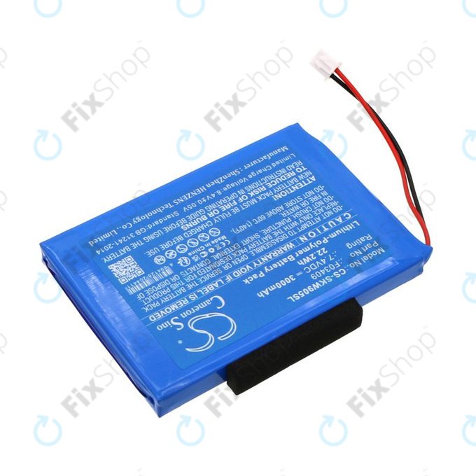 Batterie pour Satlink WS-6902, WS-6905, 3000mAh, Li-Pol, 7.4V, F03409, HQ