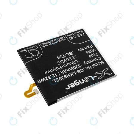 Batterie pour LG H930, V30, V35, 3200mAh, Li-Pol, 3.85V, BL-T34, HQ