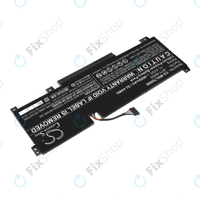 Batterie pour MSI Pulse GL76, Katana GF66, Bravo 15, Crosshair 17, 4600mAh, Li-Pol, 11.4V, BTY-M492, HQ