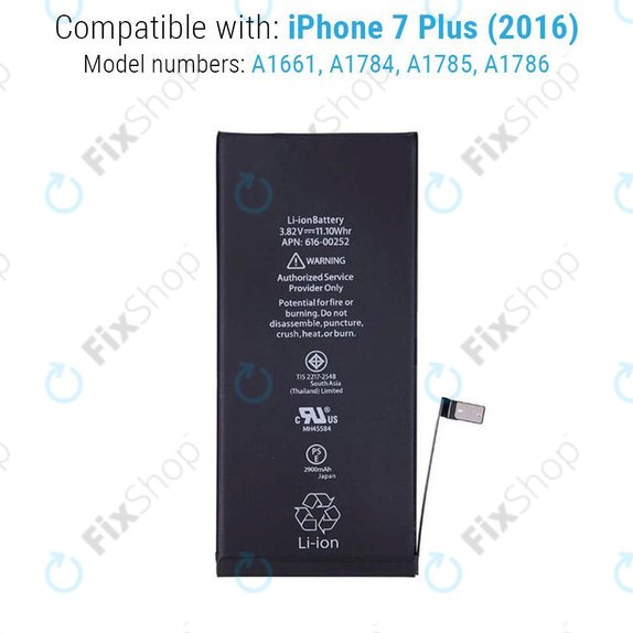 Apple iPhone 7 Plus - Batterie 2900mAh FixPremium