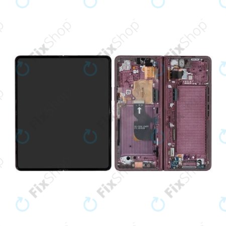 Samsung Galaxy Z Fold 4 F936B - Écran LCD + Ecran Tactile + Cadre (Burgundy) - GH82-29461D, GH82-29462D Genuine Service Pack