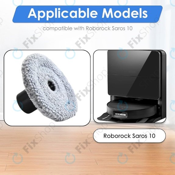 Lingette latérale de lavage, 2 pièces pour Xiaomi Roborock Saros 10
