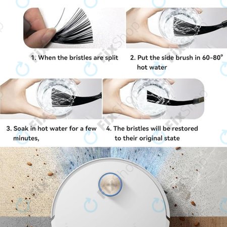 Xiaomi Dreame X50 Ultra, X40 Ultra, L40 Ultra, L40s Pro Ultra, Mova V50 Ultra, P60 - Brosse latérale