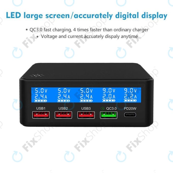 FixPremium - Station de recharge USB USB 3.0 et USB-C