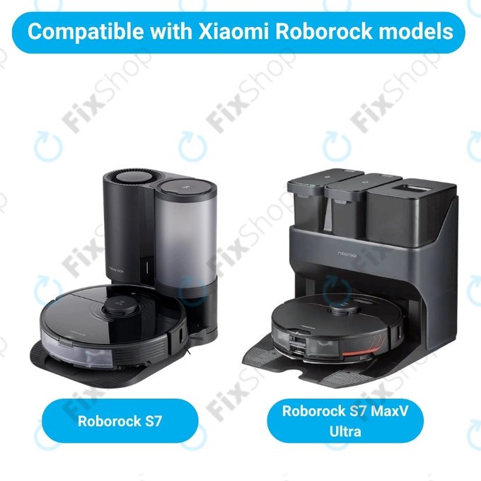 Kit de pièces de rechange pour Xiaomi Roborock S7, S7 MaxV Ultra (1x Brosse principale, 2x Filtre, 2x Brosse latérale – noire)