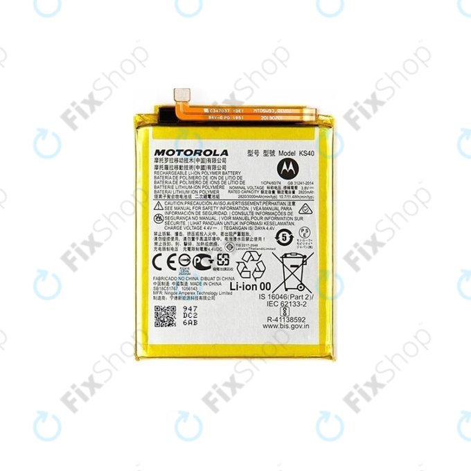 Motorola Moto E6i, E6 Play, E6s, E6s Plus - Batterie KS40 3000mAh - SB18C85292, SB18C51766 Genuine Service Pack