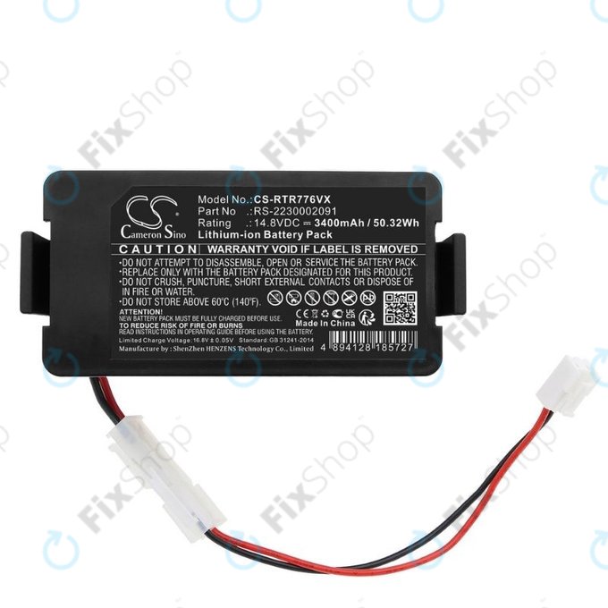 Rowenta RR7774, RR7755, Tefal RG7765 - Batterie RS-2230002091 Li-Ion 14.8V 3400mAh HQ
