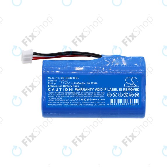 Batterie pour NEXGO N3, N5, 5100mAh, Li-Ion, 3.7V, GX02, HQ