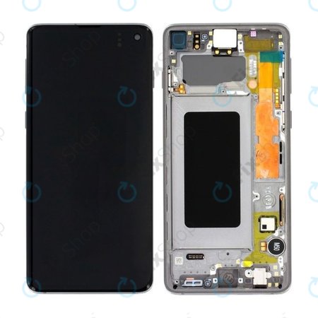 Samsung Galaxy S10 G973F - Écran LCD + Ecran Tactile + Cadre (Noir Prisme) - GH82-18850A, GH82-18835A, GH82-18860A Genuine Service Pack