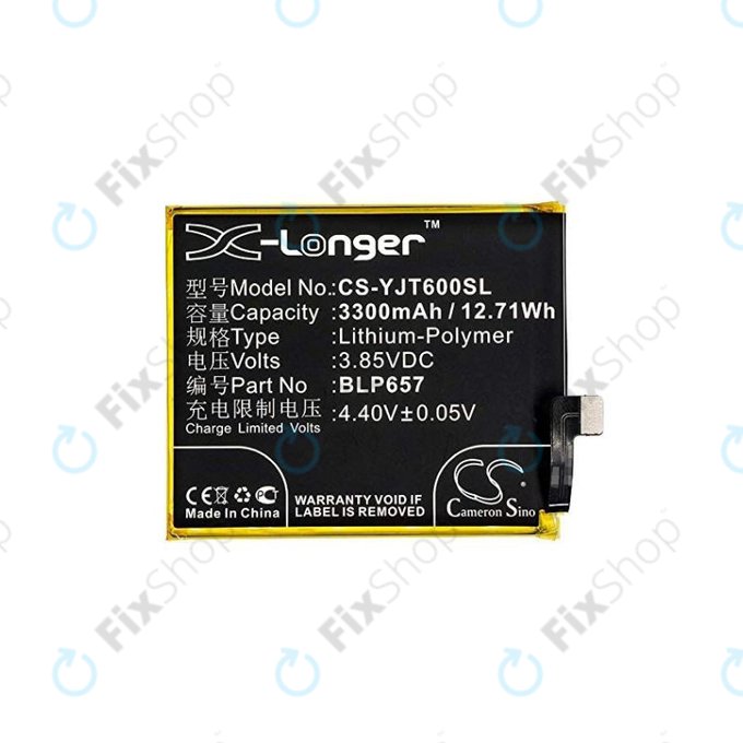 OnePlus 6 A6000 A6003 - Batterie BLP657 3300mAh HQ
