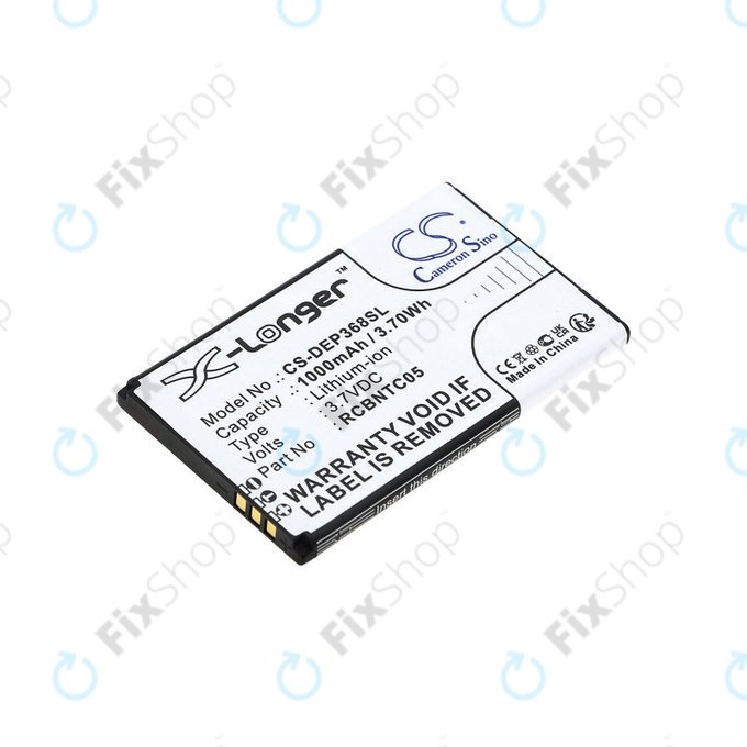 Batterie pour Doro Primo 368, 1000mAh, Li-Ion, 3.7V, RCBNTC05, HQ