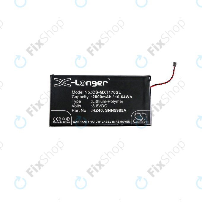 Batterie pour Motorola Moto Z2 Play XT1710-09, 2800mAh, Li-Pol, 3.8 V, HZ40, HQ