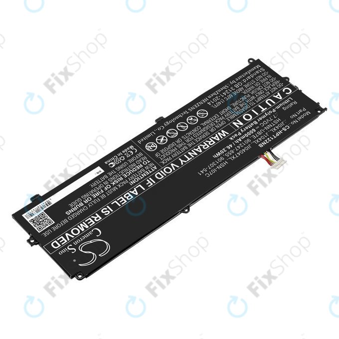 Batterie pour HP Elite X2 1012 G2, 6000mAh, Li-Pol, 7.7V, JI04XL, HQ