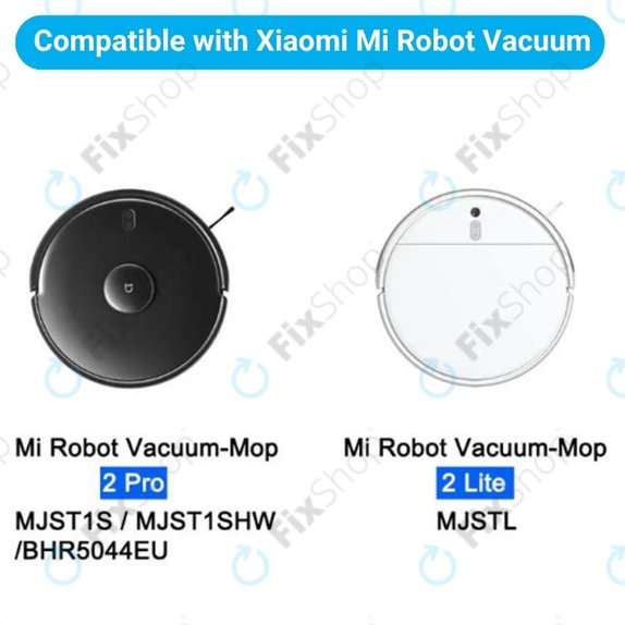 Kit de pièces de rechange pour Xiaomi Mi Robot Vacuum Mop 2 Pro, 2 Lite (1x Brosse principale, 2x Filtre, 2x Brosse latérale)