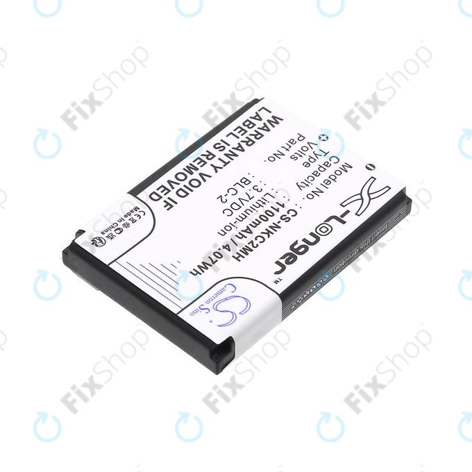 Batterie pour Nokia 3310, 3330, 1220, 1260, 3560, 5510, 6650, 6800, BLC-2, Li-ion, 3.7V, 1100mAh, HQ