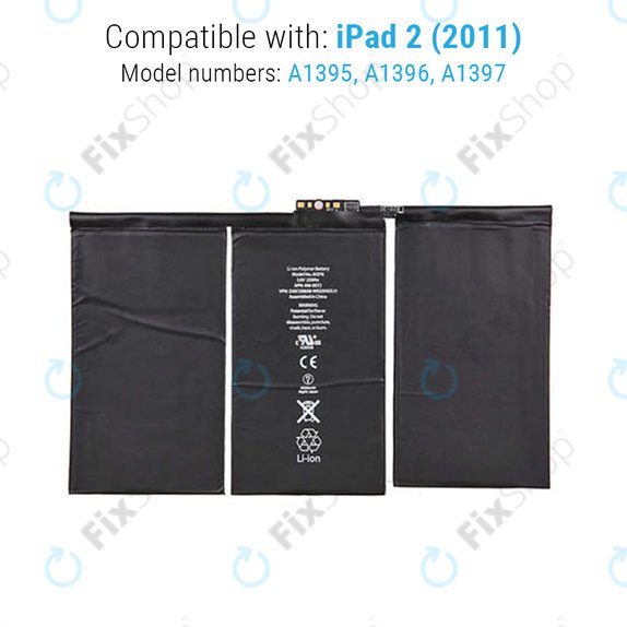 Batterie pour iPad 2, 6500mAh
