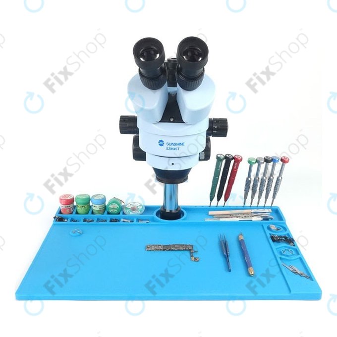 Relife RL-160B - Tapis en silicone multifonction + base en aluminium pour microscope