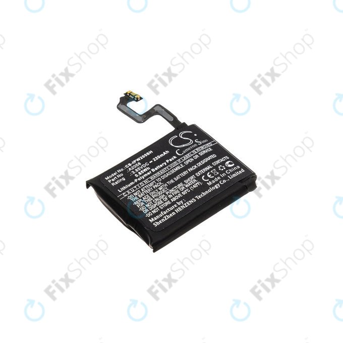 Batterie pour Apple Watch 4 40 mm, 220mAh, Li-Pol, 3.85 V, A2058, HQ