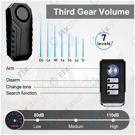 Alarme Anti-vol Sans Fil avec Télécommande