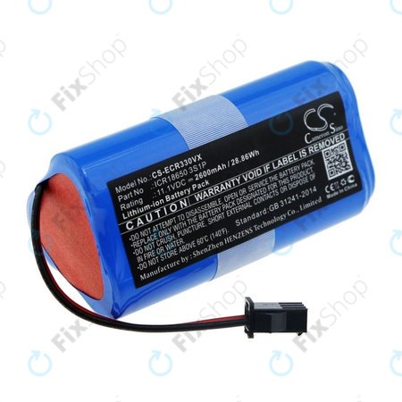 Ecovacs CEN330, CR-series - Batterie ICR18650 3S1P Li-Ion 11.1V 2600mAh HQ