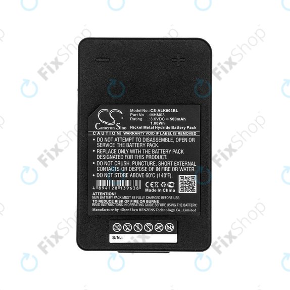 Batterie pour Autec LK Neo, 500mAh, Ni-MH, 3.6V, MHM03, R0BATT00E11A0, HQ