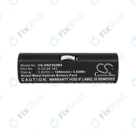 Batterie pour Heine Ophthalmoscope Beta 200, 1000mAh, Ni-MH, 3.6V, X-02.99.382, HQ