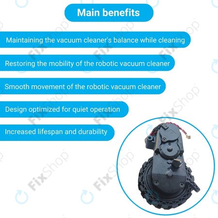 Ecovacs Deebot N-series, T-series, Ozmo-series - Roue avec moteur (gauche)