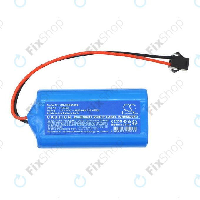 Batterie pour Tesla Robostar IQ550, 2600mAh, Li-Ion, 14.4V, 106936, HQ