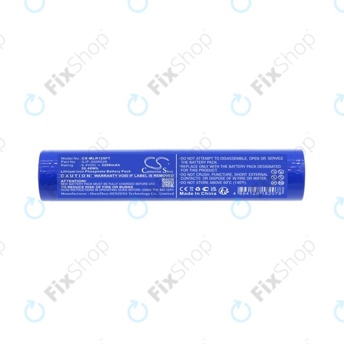Batterie pour Maglite ML125, ML150LR, ML150LRX, 3200mAh, LiFePO4, 6.4V, ILIF-3006526, HQ