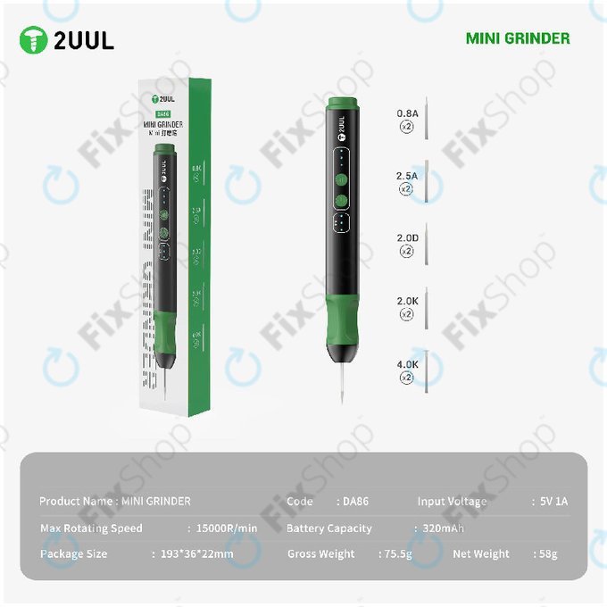 Mini ponceuse de précision (meuleuse), 2UUL DA86