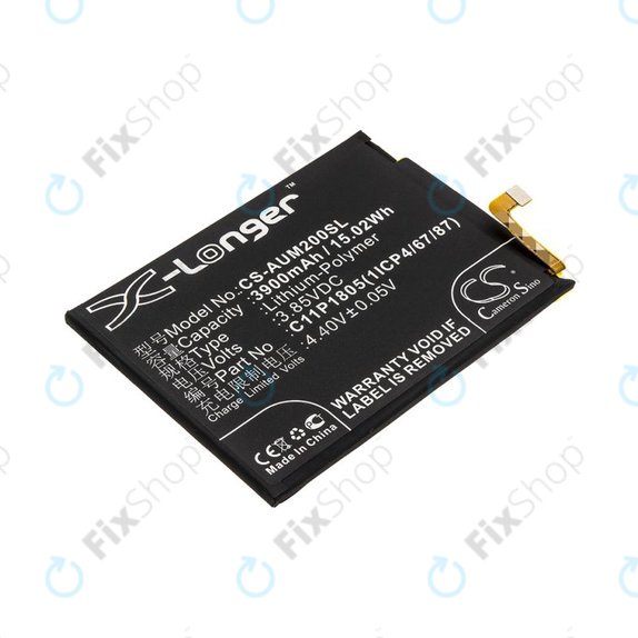 Batterie pour Asus Zenfone Max M2, 3900mAh, Li-Pol, 3.85V, C11P1805 (1ICP4/67/87), HQ