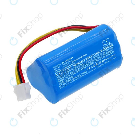 Batterie pour CleanMate S460, Pure Clean PUCRC25, 2600mAh, Li-Ion, 11.1V, 18650-3S15, HQ