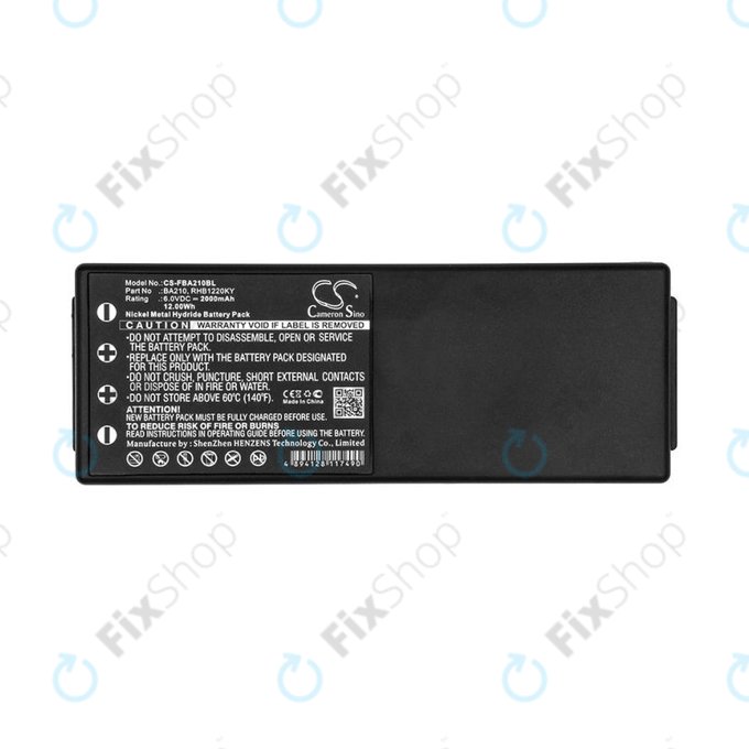 Batterie pour HBC Radiomatic BA, 2000mAh, Ni-MH, 6V, RHB1220KY, HQ