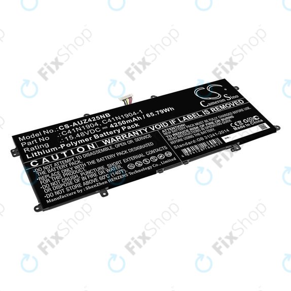 Batterie pour Asus Zenbook 13, Zenbook 14, 4250mAh, Li-Pol, 15.48V, C41N1904, HQ