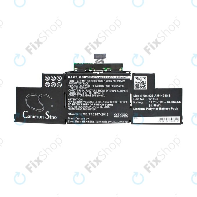 Apple MacBook Pro 15" Retina A1398 (Fin 2013 - Mi 2014) - Batterie A1494 8400mAh HQ