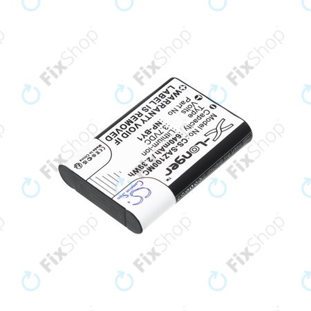 Batterie pour Sony HDR-AZ1, 640mAh, Li-Ion, 3.7V, NP-BY1, HQ