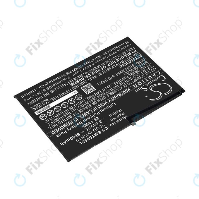 Batterie pour Samsung Galaxy Tab A7, 6800mAh, Li-Pol, 3.85V, SCUD-WT-N19, HQ