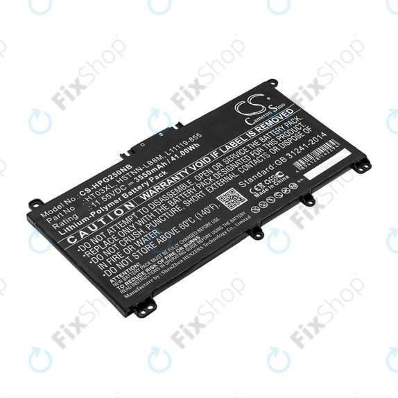 Batterie pour HP Pavilion 14, 15, 17, 3550mAh, Li-Pol, 11.55V, HT03XL, HQ