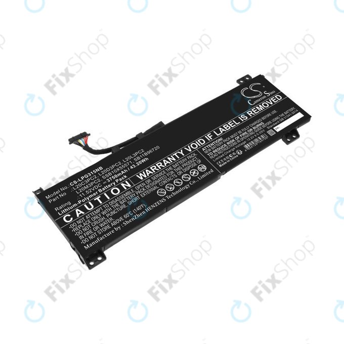 Batterie pour Lenovo IdeaPad Gaming 3, 3750mAh, Li-Pol, 11.52V, L20C3PC2, HQ