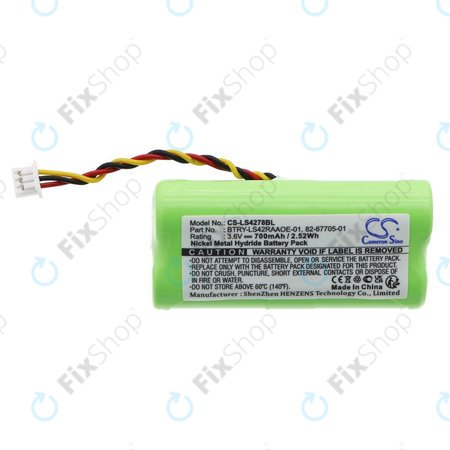 Batterie pour Symbol DS6878, LS4278, 700mAh, Ni-MH, 3.6V, BTRY-LS42RAAOE-01, HQ