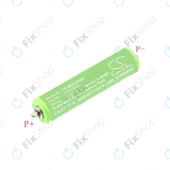Batterie pour Braun 1000, 180, 2000, 3000, 4735, 5411, Cruzer1, Cruzer Z20, 700mAh, Ni-MH, 1.2V, 67030922, HQ