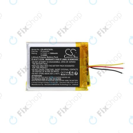 Batterie pour HyperX Cloud Flight, Cloud Alpha, 1500mAh, Li-Pol, 3.7V, PL644050, HQ