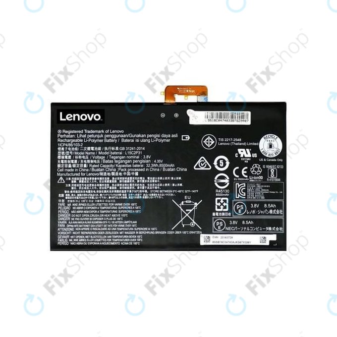 Lenovo Yoga Book YB1-X90L - Batterie L15C2P31 - 77055339 Genuine Service Pack