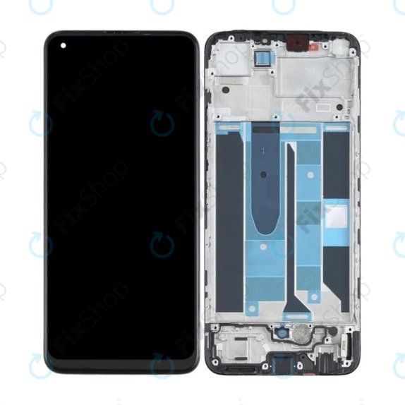 Realme 8 RMX3085 - Écran LCD + Écran tactile + Cadre (Cyber Black) OLED