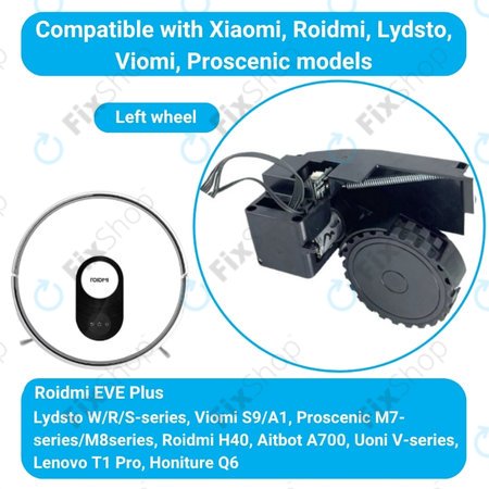 Roidmi EVE Plus - Roue avec moteur (gauche) (Noir)