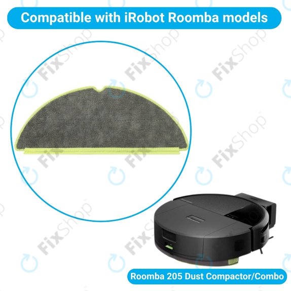 Chiffon de vadrouille, 2 pièces pour iRobot Roomba 205 Dust Compactor, Dust Compactor Combo