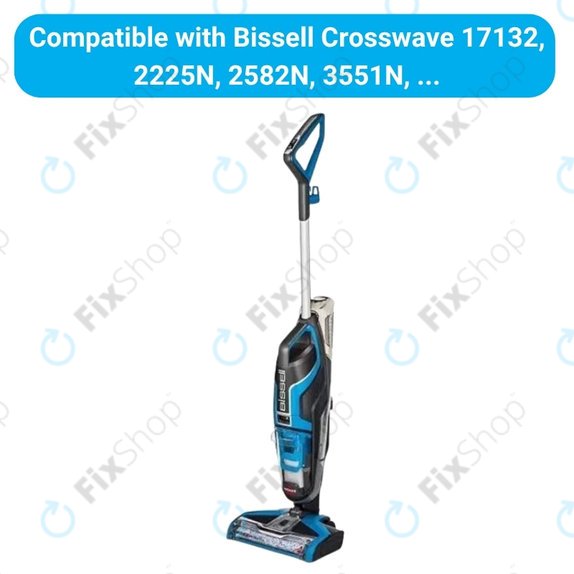 Kit de pièces de rechange pour Bissell Crosswave 17132, 2225N, 2582N, 3551N (1x brosse rotative pour tapis, 1 paire de brosses rotatives pour différentes surfaces, 2x Filtre)