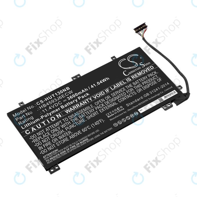 Batterie pour Huawei MateBook 13, 13 i7, 3600mAh, Li-Pol, 11.4V, HB4593J6ECW, HQ