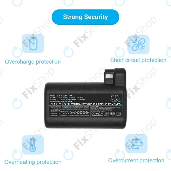 AEG série RX, Electrolux E, série P - Batterie S91-0400410-SU2, OSBP72LI, OSBP72LI25 3400mAh HQ